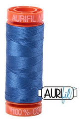 Aurifil Mako 50wt Cotton 200 m 220 yd. spool - 6738 Peacock Blue
